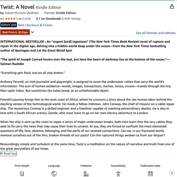 BOGO Twist by Colum McCann (Hardback) - Picture 2 of 4